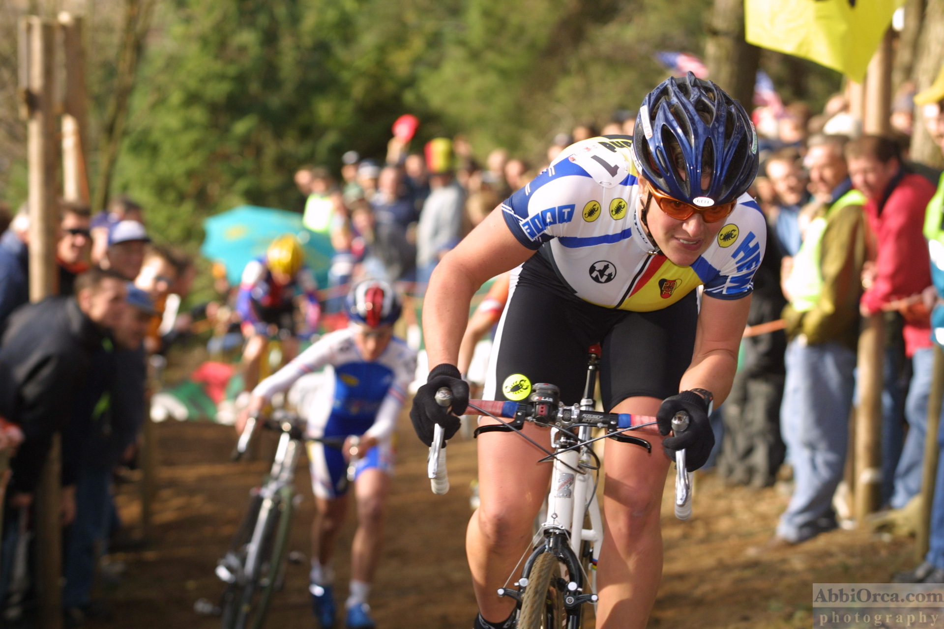 Hanka Kupfernagel at the 2001-2002 UCI Cyclocross World Championship