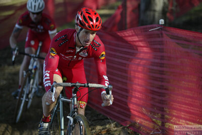 Norm Kreiss and Chris Allen. CycloCross at Coyote Point (CCCP), 2002 — AbbiOrca cycling race photography