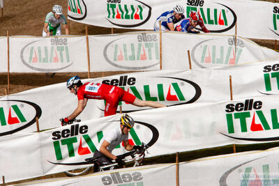 The B's in the Selle Italia maze. USGP of Cyclocross. Gloucester, MA — AbbiOrca cycling race photography