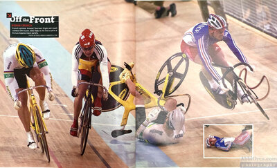 VeloNews double page spread. 2005 UCI Track World Championships. Los Angeles005 UCI Track Cycling World Championships - Track Cycling - Los Angeles, United States — AbbiOrca published cycling photography