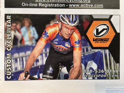 Verge magazine advertisement — AbbiOrca published cycling photography